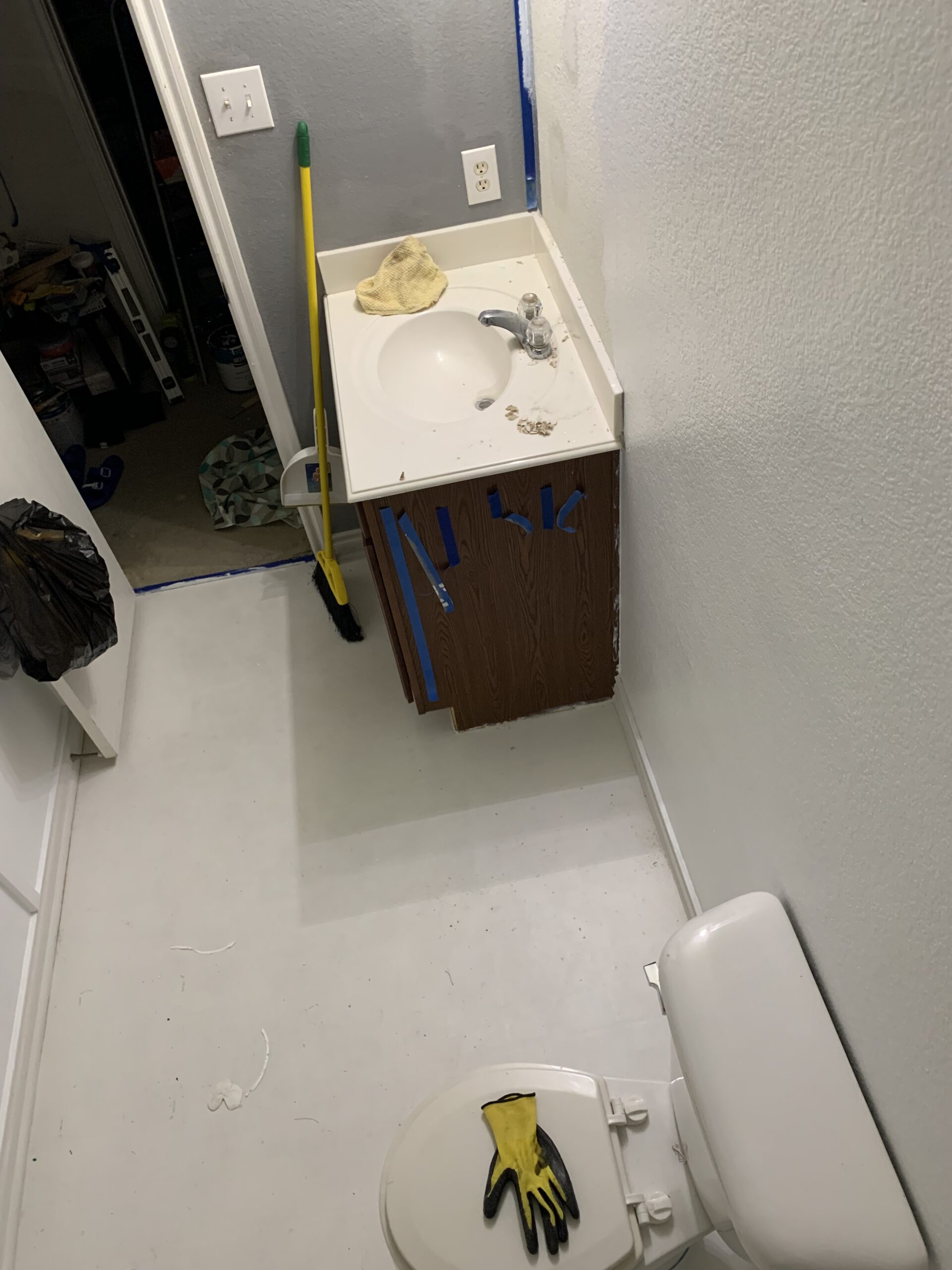 Upgrading bathroom flooring from linoleum